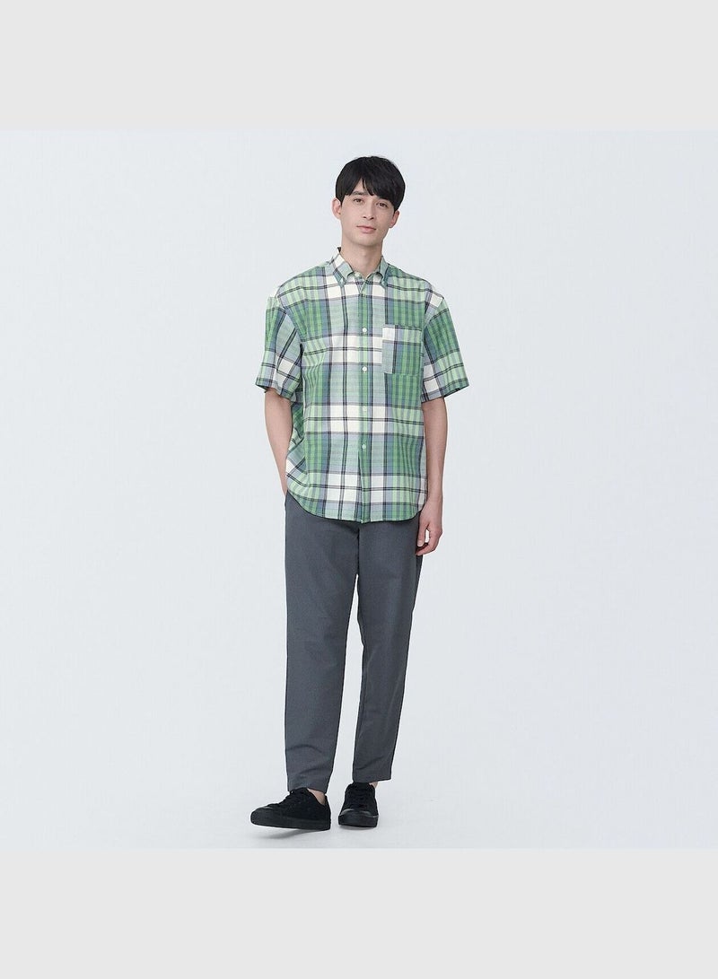 Madras Check Button Down Short Sleeve Shirt