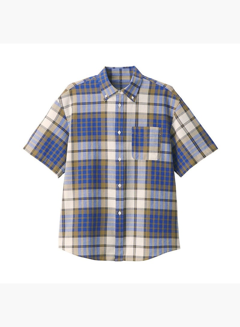 Madras Check Button Down Short Sleeve Shirt