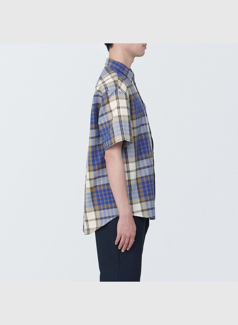 Madras Check Button Down Short Sleeve Shirt