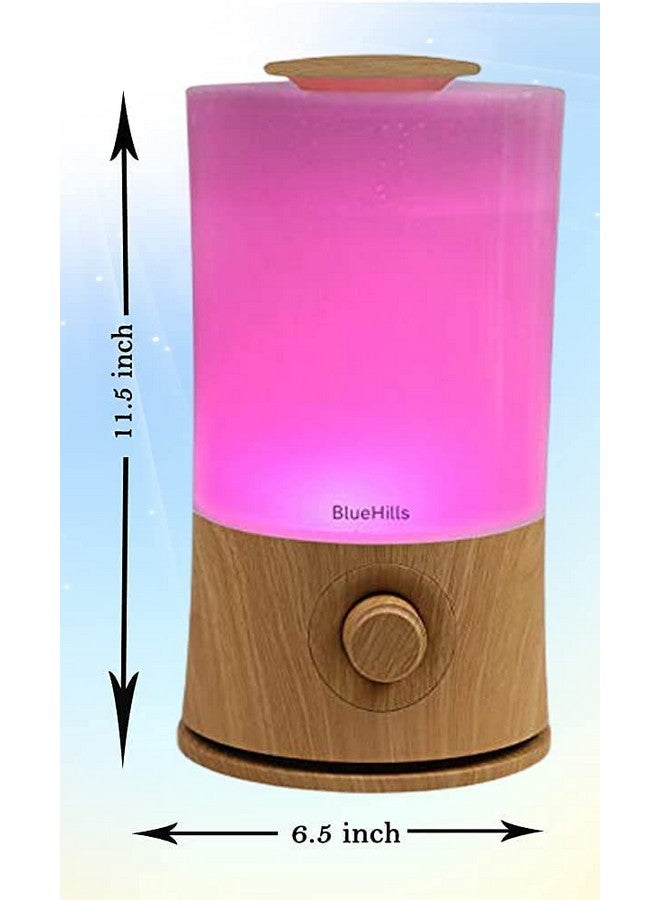 Premium 2000 Ml Xl Large Essential Oil Diffuser Aromatherapy Humidifier For Large Room Home 40 Hour Run Huge Coverage Area 2 Liter Extra Large Capacity Huge Diffuser Wood Grain E005