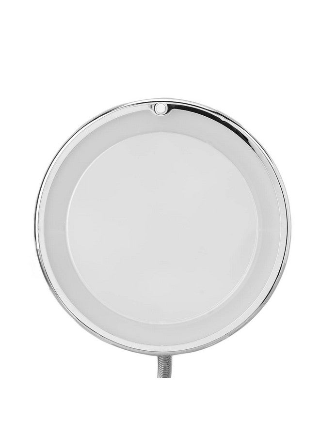 Magnifying Mirror Flexible Gooseneck Led Lighted 10X Magnifying Makeup Mirror With Power Locking Suction Cup 10X Magnification Led Fill Light Suction Cup Adjustable Gooseneck Makeup Mirror