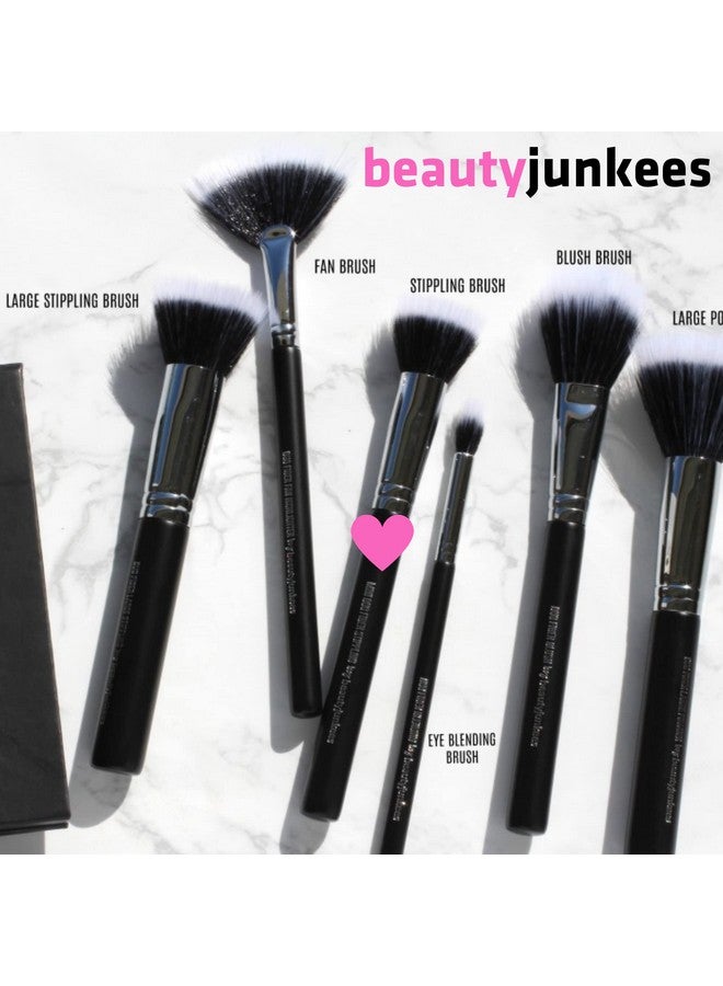 Small Stippling Brush Makeupbeauty Junkees Duo Fiber Stippling Brush Flat Concealer Brush Under Eye Stipple Brushes For Blending Foundation Blush Highlighting Contour Bronzer Synthetic