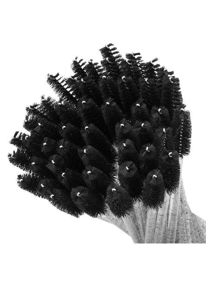 200Pcs Eyelash Brush Disposable Mascara Brush Wand For Lashes Spoolie Brushes Eyebrow Spoolie Eyelash Extension Supplies (Black)