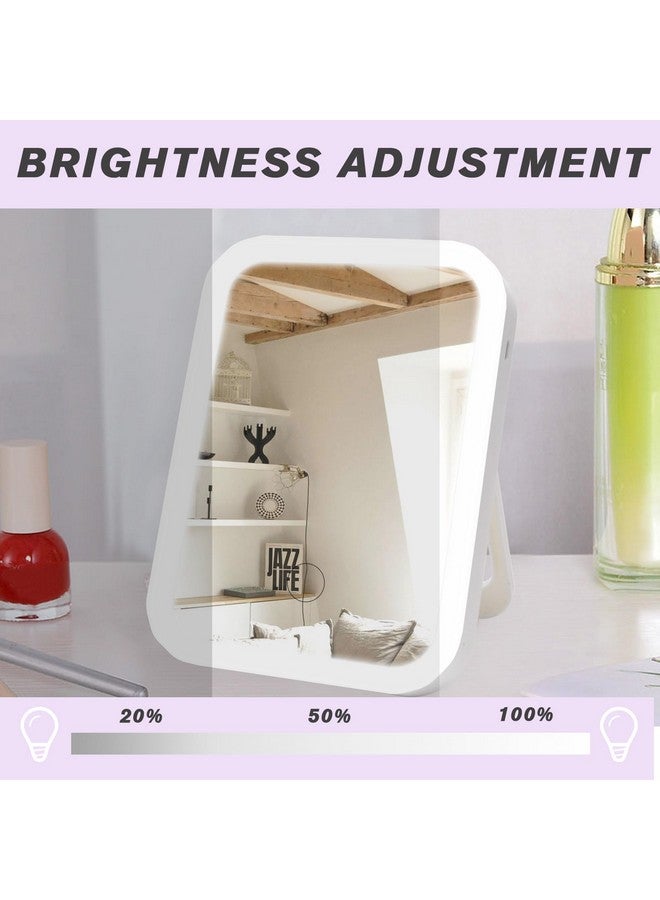 Makeup Mirror With Lights Lighted Vanity Mirror Dimmable Touch Screen Portable Travel Mirror With Ushaped Bracket Cosmetic Mirror With Lights For Makeup Desk Dressing Room