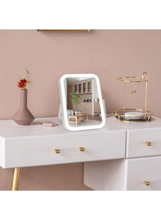 Makeup Mirror With Lights Lighted Vanity Mirror Dimmable Touch Screen Portable Travel Mirror With Ushaped Bracket Cosmetic Mirror With Lights For Makeup Desk Dressing Room
