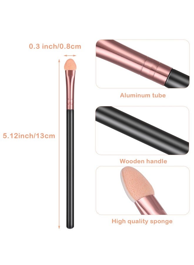 20 Pieces Makeup Brushes Set For Women Sponge Eyeshadow Applicators Brush Sets Double Sided Washable Reusable Professional Eye Shadow Makeup Applicator Tool For Girls