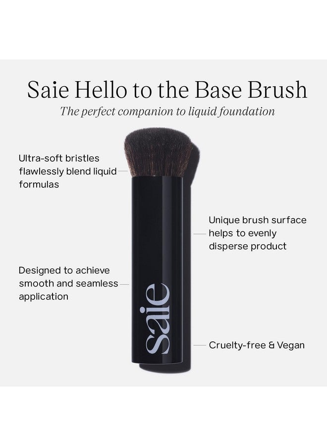 The Base Brushultrasoft Tapered Foundation Brushmakeup Applicator With Synthetic Bristles For Easy Blendingvegan Crueltyfree (1 Count)