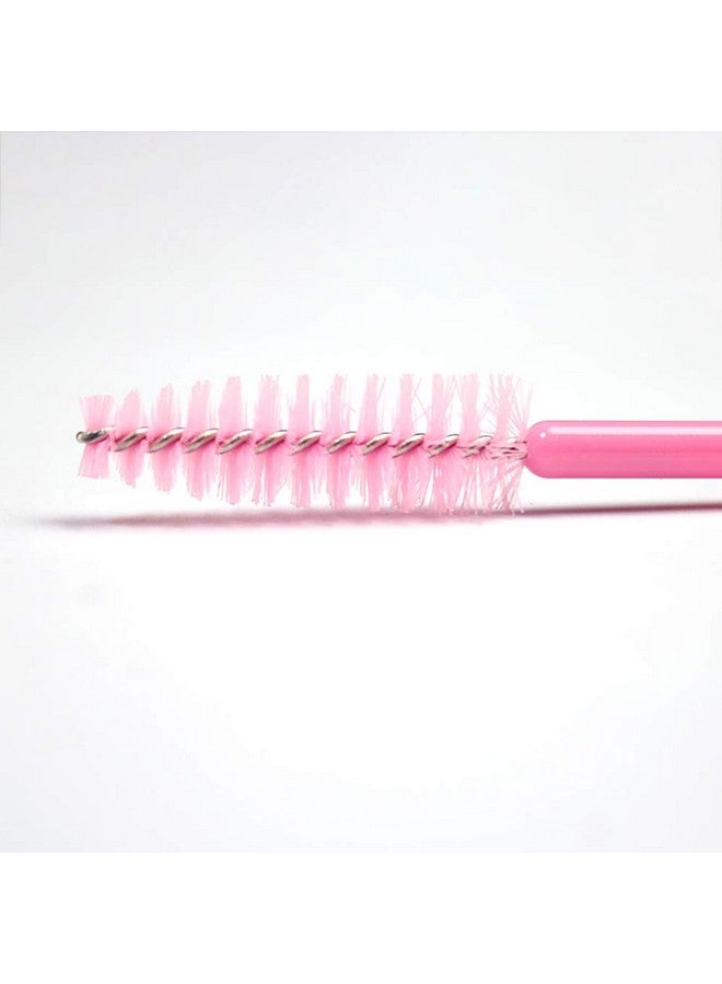 Eyelash Spoolie Brushes 100Pcs Mascara Wands Eyebrow Brush Cleaner Applicator Makeuptools False Eyelashes Extension (Pink100 Count)