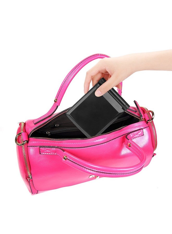 Makeup Mirror Compact Mirror Travel Folding With Lights Portable Handheld Mini Pocket For Purse Size Mirrors Women (Black)