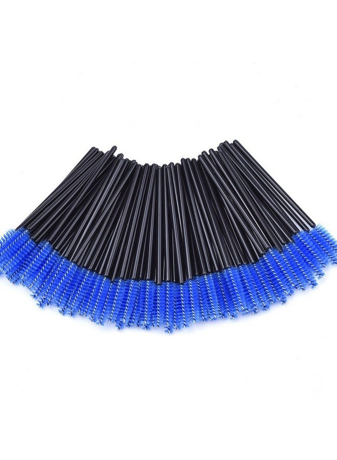 50 Pcs Disposable Mini Eyelash Eye Lash Makeup Brush Mascara Wands Applicator Blue