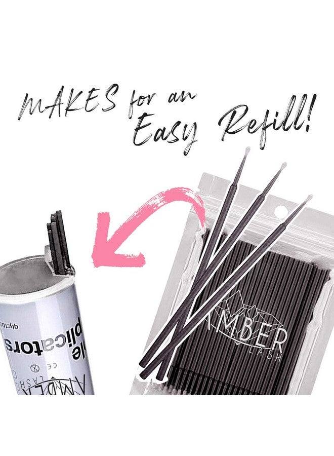 Micro Qtip Brush Applicators For Eyelash Extension And Makeup 500 Brushes (White)