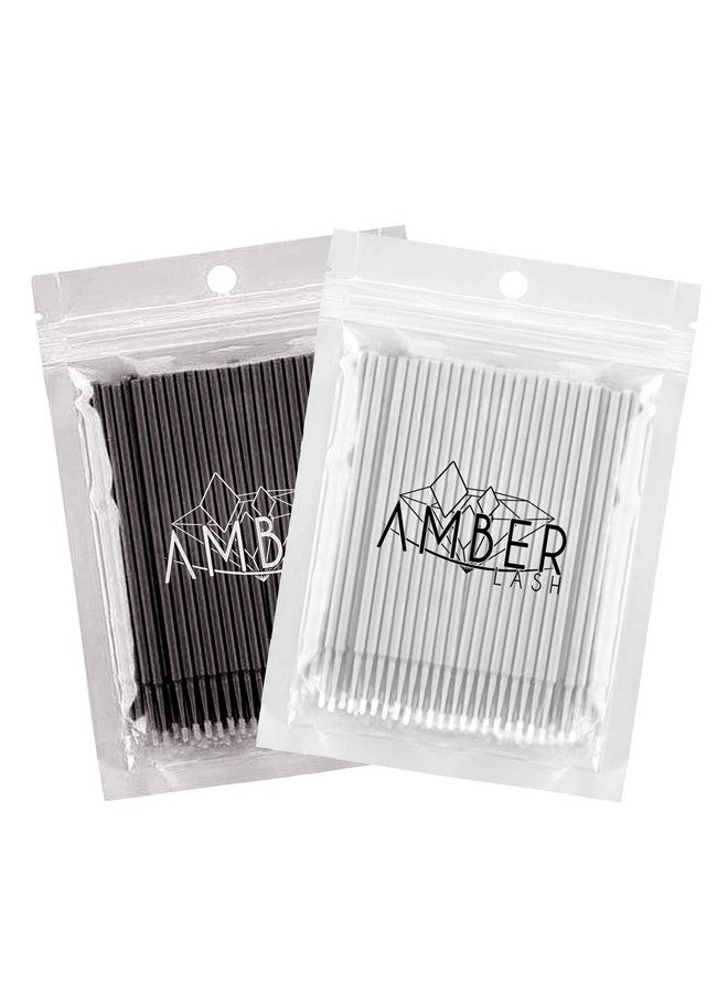 Micro Qtip Brush Applicators For Eyelash Extension And Makeup 500 Brushes (White)