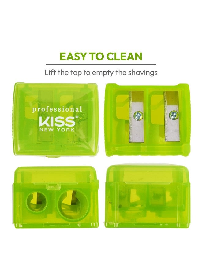 Professional Duo Pencil Sharpener Convenient Essential Tool For Eye Liner Lip Liner Sharpens Easy To Clean Compact (Sharpener)