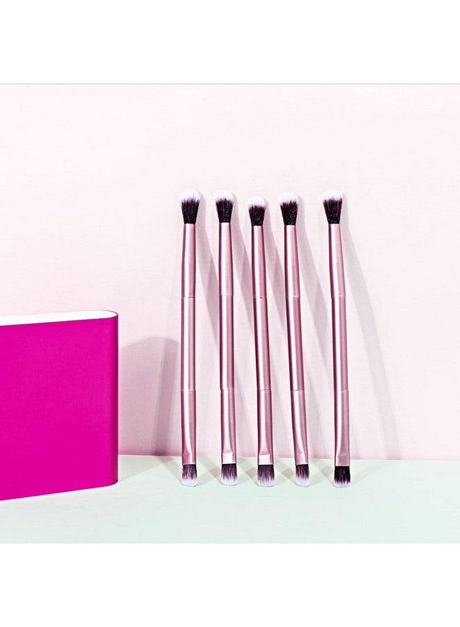 Dual Ended Eye Makeup Brusheyeshadow Blending Brusheyeshadow Smudge Brushfoundation Makeup Applicator5Pcs