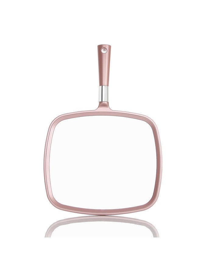 Handheld Mirror Makeup Mirror (Rose Gold)