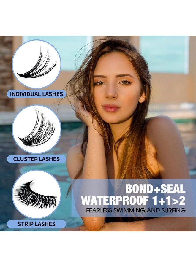 Bond And Seal Lash Glue Lash Bond And Seal Waterproof Lash Clusters Glue Individual Lash Glue Eyelash Glue For Diy Eyelash Extensions Black Longlasting 23 Days Overnighter Beginner(10Ml)