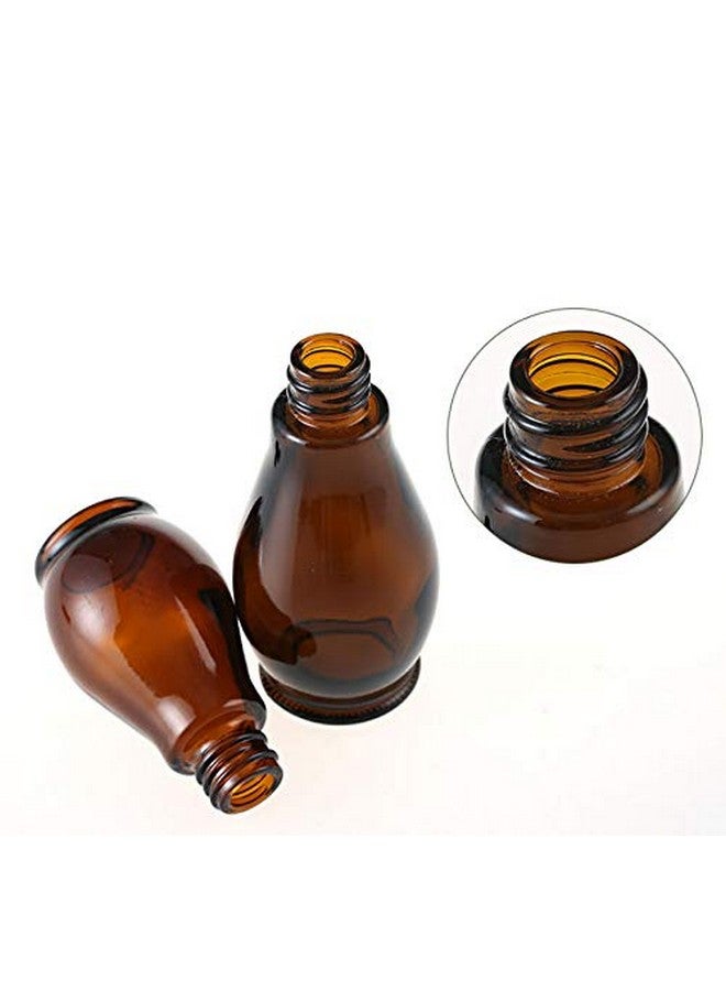 2Pcs 100Ml Amber Glass Travel Bottles Cosmetic Cream Pump Bottle Travel Size Pump Dispenser Lotion Dispenser Bottles Cosmetic Containers For Shampoo Toiletries Foundation(Cucurbit Shaped)