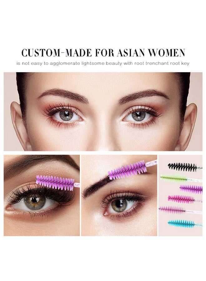 300 Pcs Disposable Mascara Brushes Crystal Eyelash Brushes Mascara Wands Applicator Eyelash Extensions Makeup Tools Eyebrow Brush (Crystal Multicolor)