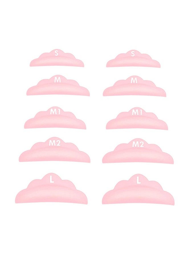 Lash Lift Pads Eyelash Perm Rods Diy Eyelash Lift Pads Lash Curling Tool Lash Lifting At Home 10 Pcs Pink Pads 5 Size Smm1M2L Reusable Soft Silicone Shields (Pink10Pcs)