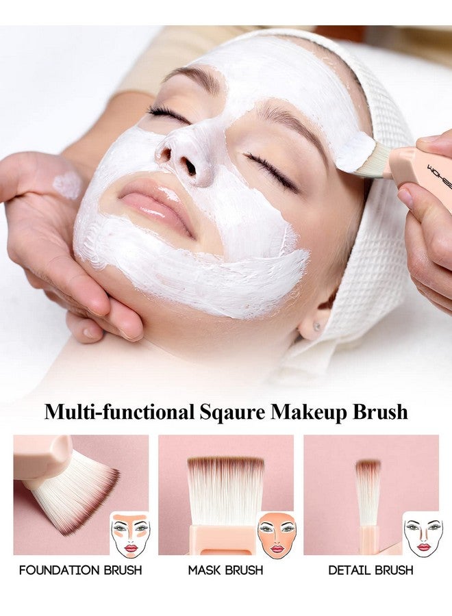 Foundation Brush Foundation Makeup Brush Flat Top Kabuki Face Blush Liquid Powder Brush For Blending Liquid Cream Flawless Powder Or Facial Mask Two Size Brushes For Multipurpose Makeup