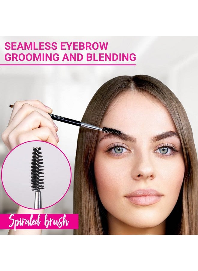 Eyebrow Brush Duo By Keshimapremium Quality Angled Eye Brow Brush And Eyebrow Spoolie