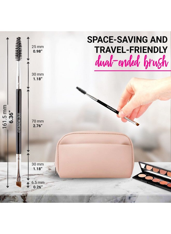 Eyebrow Brush Duo By Keshimapremium Quality Angled Eye Brow Brush And Eyebrow Spoolie