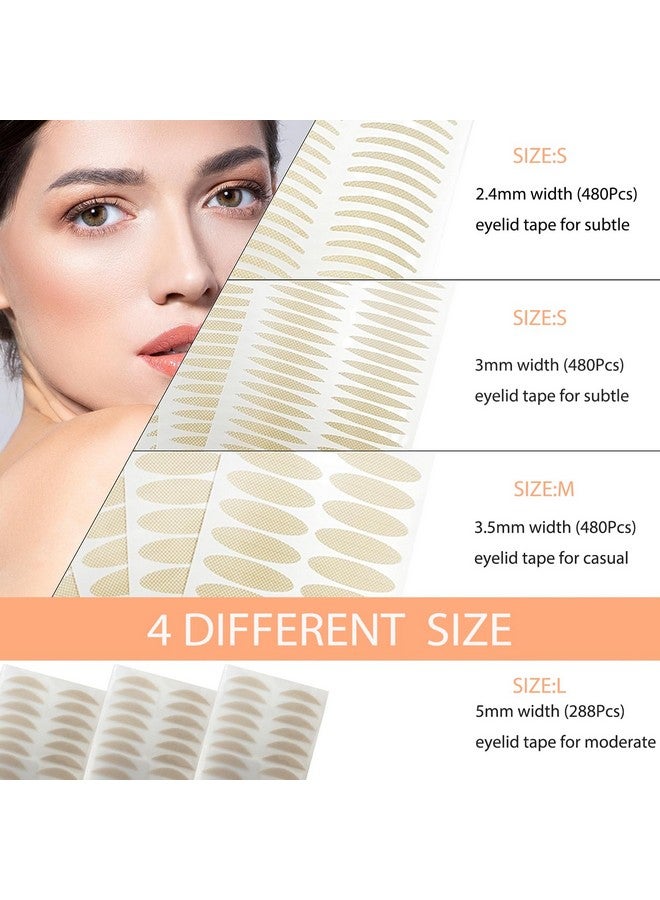 1728Pcs Premium Quality Complexion Natural Invisible Single Side Eyelid Tape Stickers Medicaluse Fiber Eyelid Lift Strip Instant Eye Lift Without Surgery Perfect For Uneven Monoeyelids
