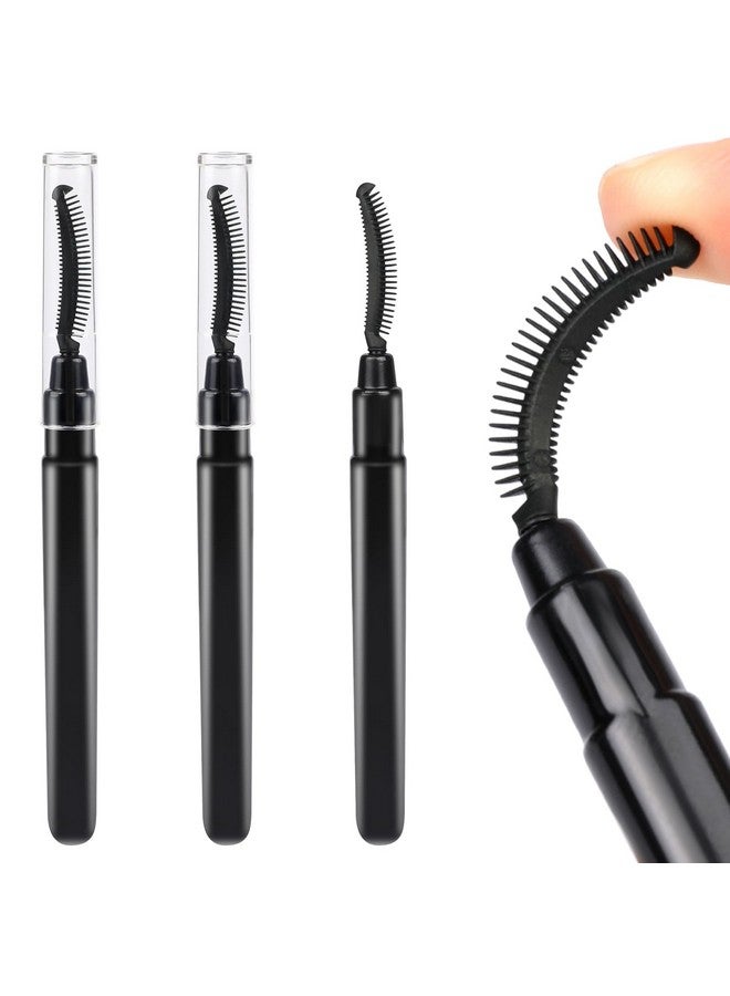 3 Pcs Silicone Lash Brush Mascara Eyelash Separator Eyelash Comb Eyebrow Brush Eyelashes Definer With Dust Lid Lash Separating Comb Brow Grooming Brush