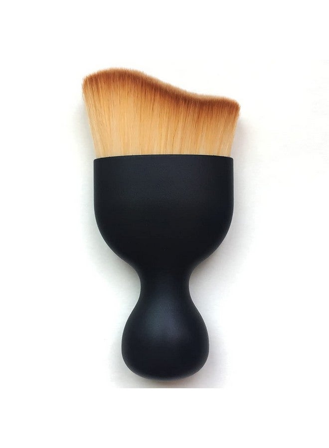 Foundation Powder Brush Kabuki Brush Liquid Cream Makeup Brushes Face Blender Brush S Shaped Multifunction Cosmetics Toolsbrown