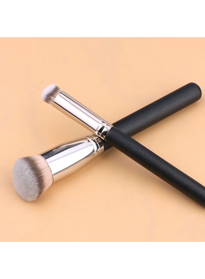 Foundation Brush For Liquid Makeuppremium Synthetic Angled Kabuki Blending Makeup Brush Perfect For Any Lookfor Blending Liquidbuffingcreamsculptingmineral Makeup（Two Models）