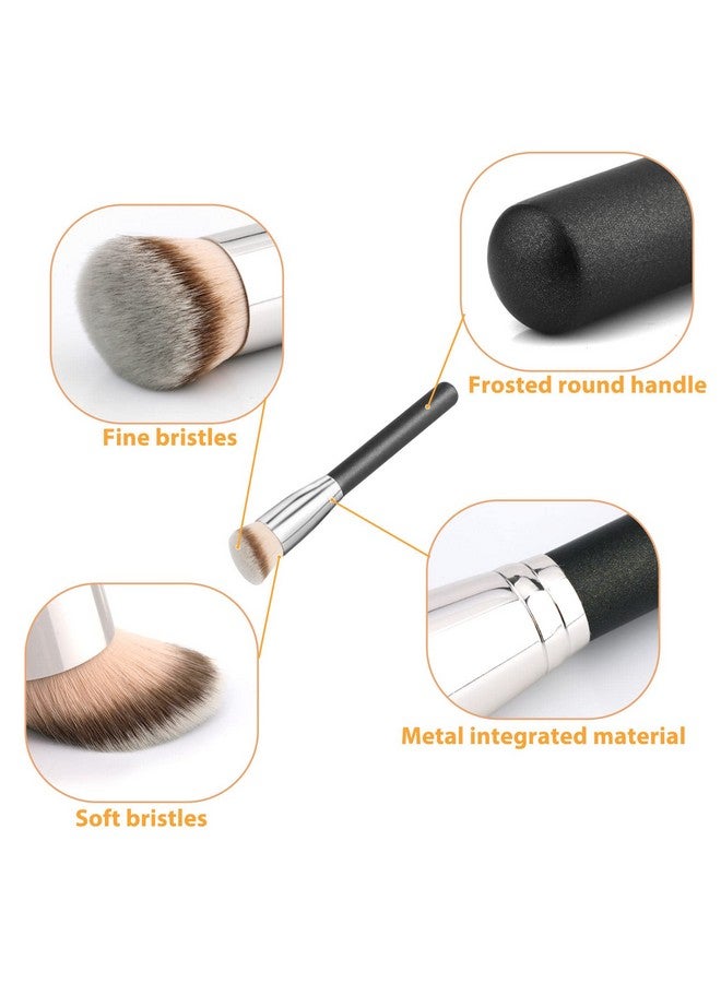 Foundation Brush For Liquid Makeuppremium Synthetic Angled Kabuki Blending Makeup Brush Perfect For Any Lookfor Blending Liquidbuffingcreamsculptingmineral Makeup（Two Models）