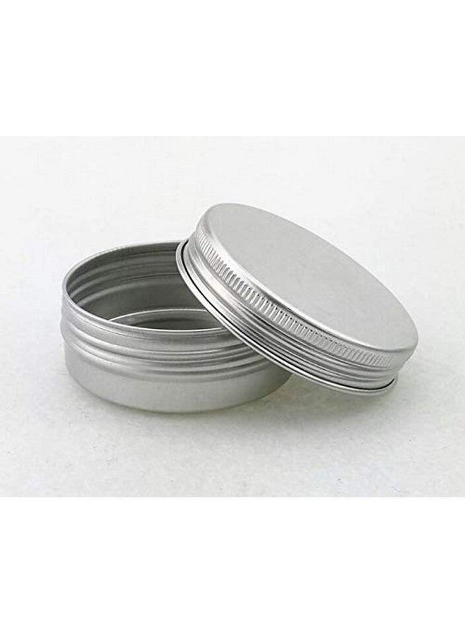 12Pcs Silver Empty Refillable Aluminum Tins Cosmetic Makeup Cream Sample Storage Container Bottle Vial Jars For Lip Balm Eye Shadow Powder Nail Art Loose Tea(5G0.17Oz)