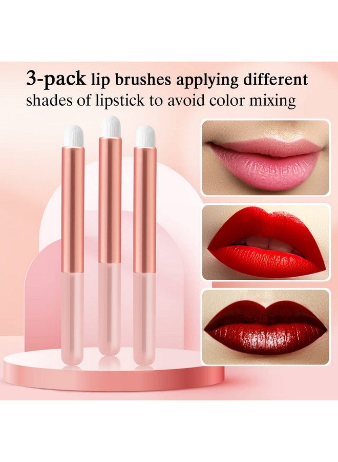 Lip Brush Lip Smudge Brushes Lipstick Brush 3Pcs Lip Gloss Applicator Wands Lip Brushes Multipurpose Lip Makeup Brush Eyeshadow Brush Concealer Brush Lip Gloss Wands Applicator Tool Kits
