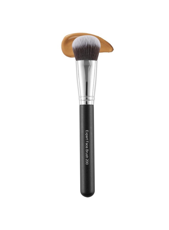 Foundation Brush Expert Face Makeup Brush For Liquid Cream Powder Blending Buffing Buildable Coverage For Base Makeup Dense Vegan Synthetic Bristles Black