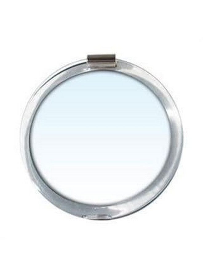 3In1 Magnifying Compact Mirror Clear Acrylic 4 Inch Diameter