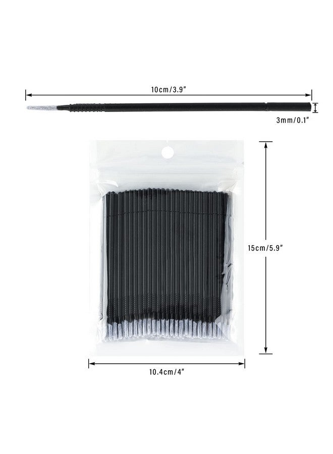 200Pcs Excellent Micro Brusheshighend Microswabs For Eyelash Extensions Micro Applicator Brush For Makeup And Personal Care (Black)