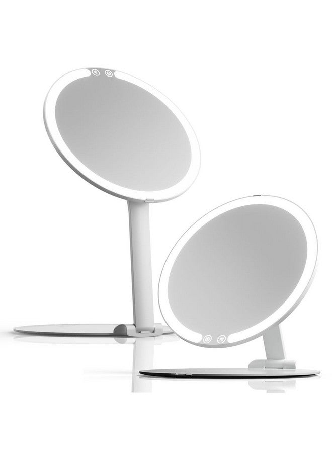 Rechargeable Travel Makeup Mirror With Led Light 8 Foldable Stand 3 Color Lighting Travel Mirror. Dimmable & Lightweight Portable Vanity Mirror Beauty Travel Essential Abigail