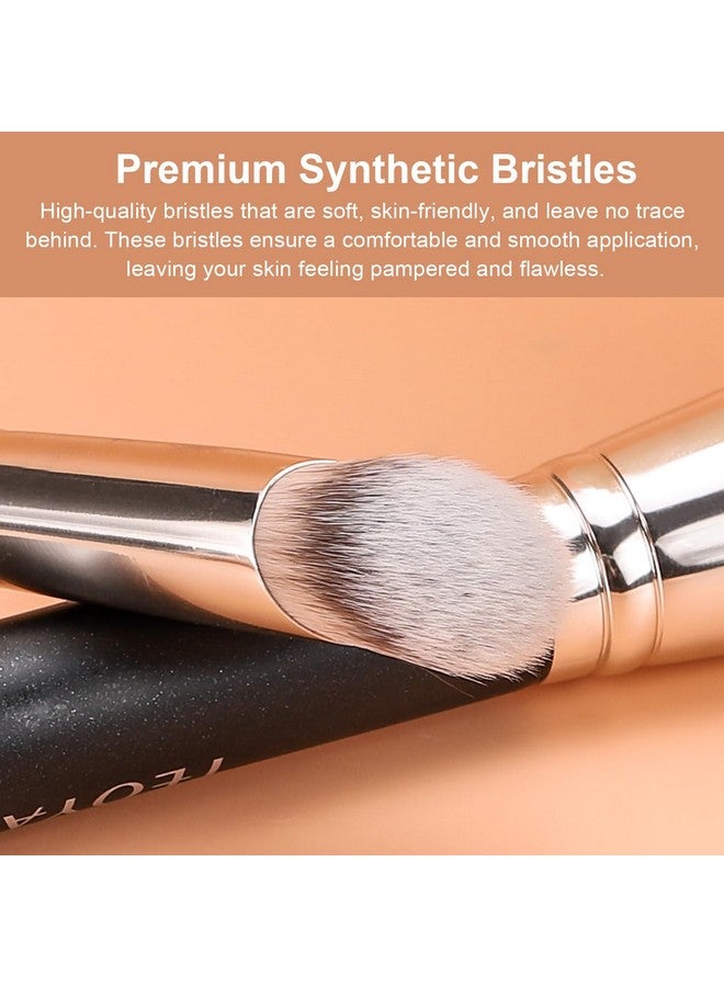 Angled Contour Brush Synthetic Concealer Brush For Blending Setting Buffing With Liquid Cream And Powder Cosmetic (Angled Brush)