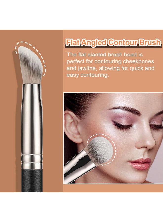 Angled Contour Brush Synthetic Concealer Brush For Blending Setting Buffing With Liquid Cream And Powder Cosmetic (Angled Brush)