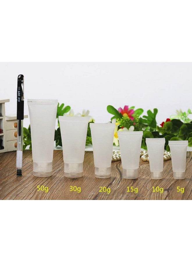 24Pcs Empty Refillable Transparent Plastic Portable Soft Squeezable Cosmetic Bottle Tube With Flip Lid For Storage Facial Cleaner Lotion Emulsion Shampoo Gel Toothpaste Sample Size 5Ml