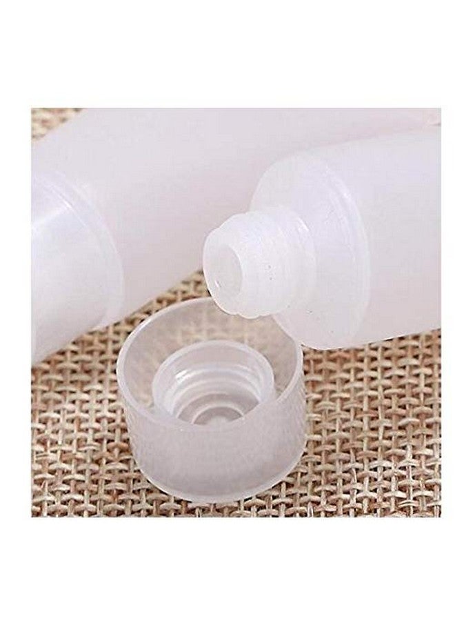 24Pcs Empty Refillable Transparent Plastic Portable Soft Squeezable Cosmetic Bottle Tube With Flip Lid For Storage Facial Cleaner Lotion Emulsion Shampoo Gel Toothpaste Sample Size 5Ml