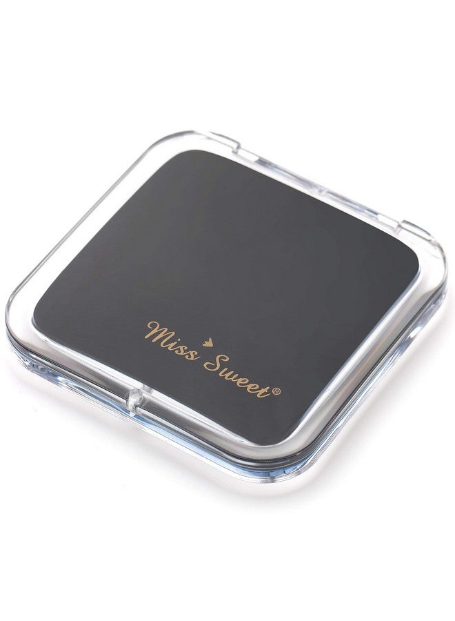 Compact Mirror For Purse Pocket Mirror True Image&10X Magnification (Black)