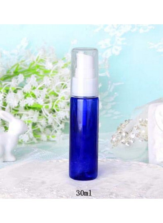 6Pcs 30Ml1Oz Empty Refillable Plastic Lotion Pump Bottles Portable Cosmetic Makeup Sample Storage Container Vial Pot For Shower Gel Shampoo Toiletries Liquid(Blue)