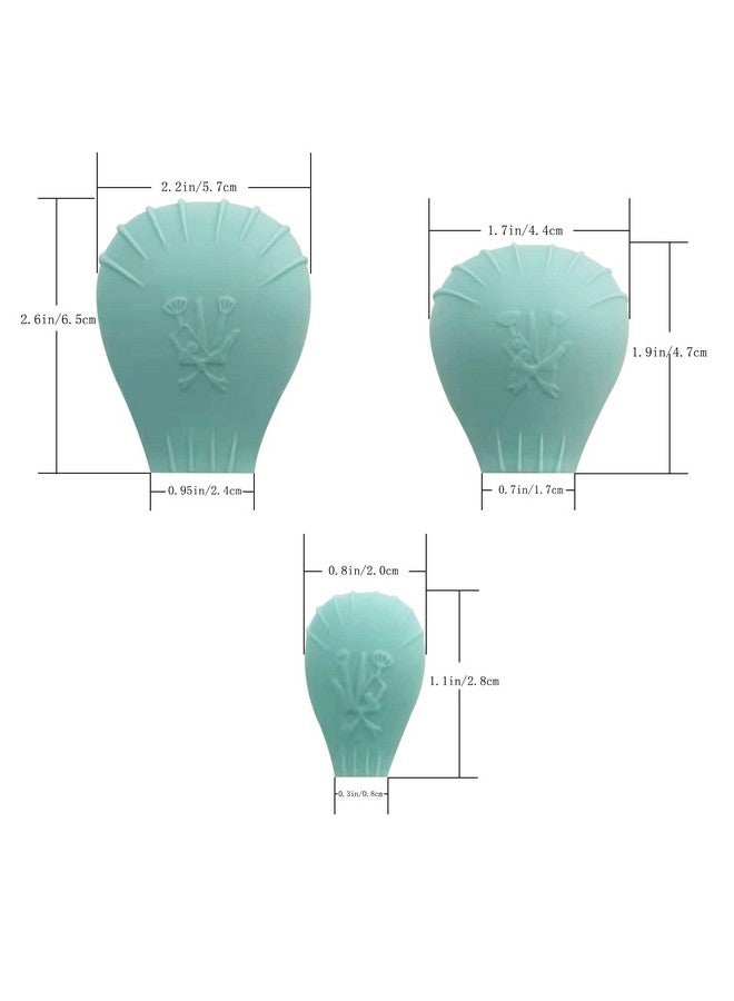 4 Pcs Silicone Makeup Brush Covers Brush Bubbles For Protecting Bristles From Getting Crushed And Keeping Cosmetic Bag Clean (Mint Green)