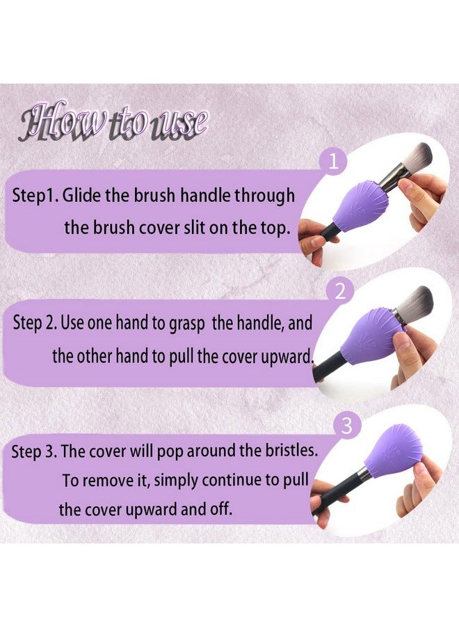 4 Pcs Silicone Makeup Brush Covers Brush Bubbles For Protecting Bristles From Getting Crushed And Keeping Cosmetic Bag Clean (Mint Green)