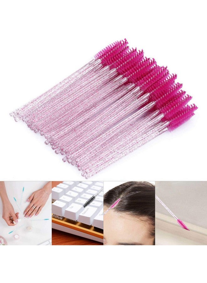 300 Disposable Mascara Wands Eyelash Brush Spoolies For Eye Lash Extension Eyebrow And Makeup Crystal Tbestmax