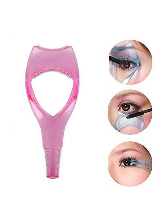 2Pcs Women Lady Upper Lower Eyelash Mascara Guard Applicator Guide Template With Eyelash Comb Girls Plastic Eye Lash Assistant Helper Stencil Shaper For Beginners Cosmetic Makeup Tools