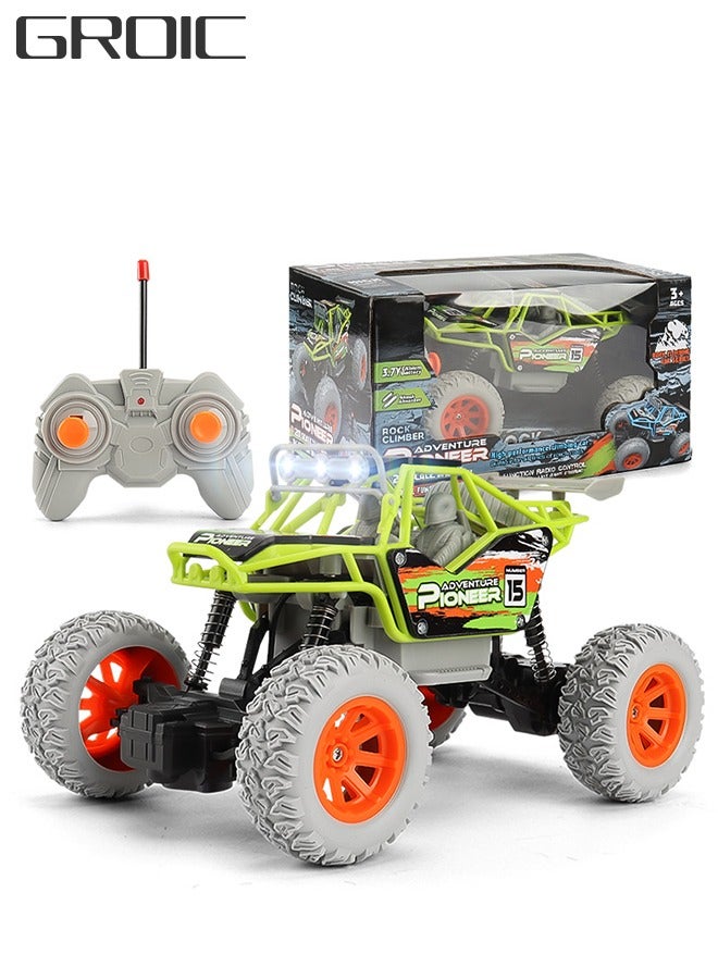 1:20 RC Car Toys, Off Road Remote Control Cars, All Terrains Electric Toy Offroad Climbing RC Racing Car High Speed with Led Lights and Rechargeable Battery