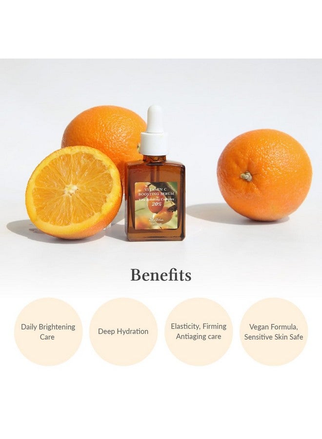 Vitamin C Boosting Serum 20% Vita Boosting Complex 8 Different Hyaluronic Acid Brightening Antiaging Facial Serum For Dark Spots Fine Lines Uneven Skin Tone Korean Skincare