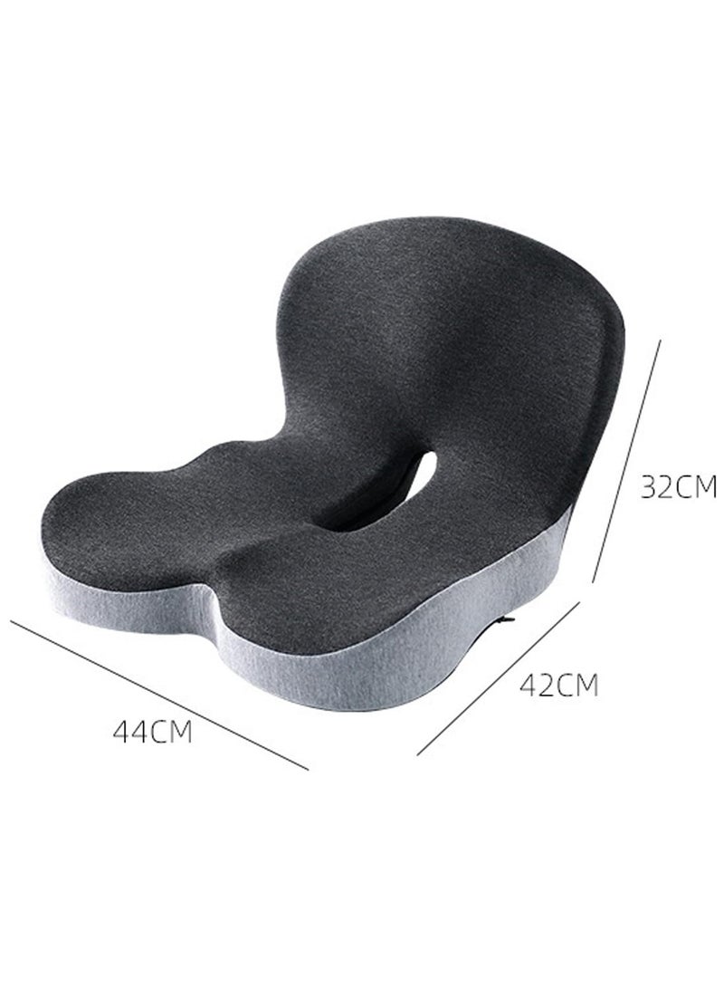 Tycom Seat Cushion for Office Lumbar Support Pillow Chair Memory Foam Coccyx Seat Cushion for Sciatica Back Support Pillow Chair Pads Reduce Tailbone Pressure Dark and Light Grey.